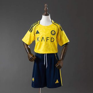 Al-Nassr 2025/26 Hemmatröja Barn Fotbollströja med Shorts