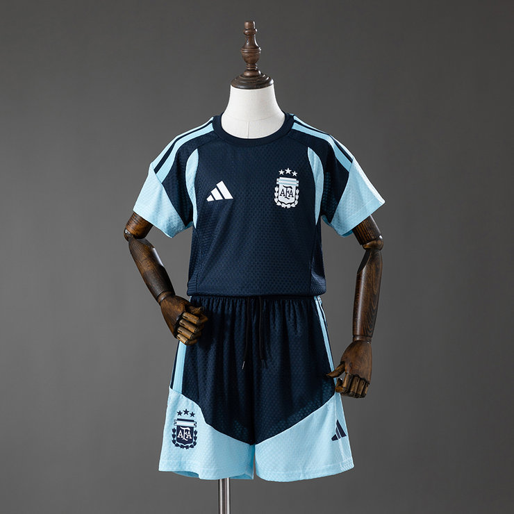 Argentina VM 2026 Träningsställ Barn Marinblå Fotbollströja med Shorts