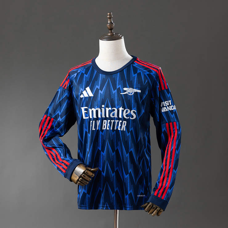 Arsenal 2025/26 Bortatröja Långärmad Fotbollströja Herr
