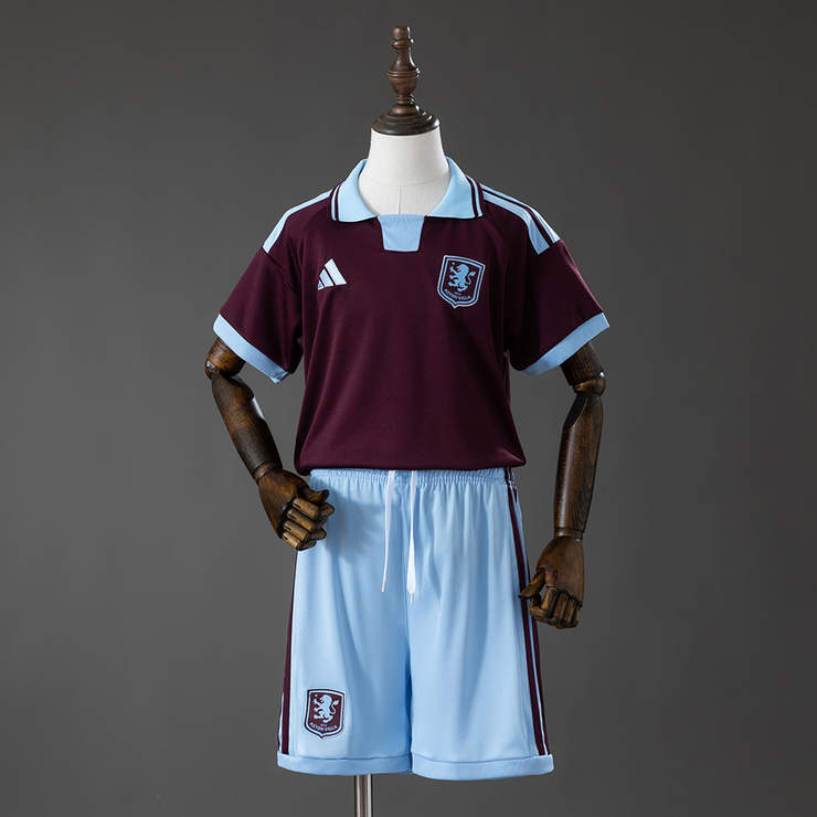 Aston Villa 2026/27 Hemmatröja Barn Fotbollsställ med Shorts