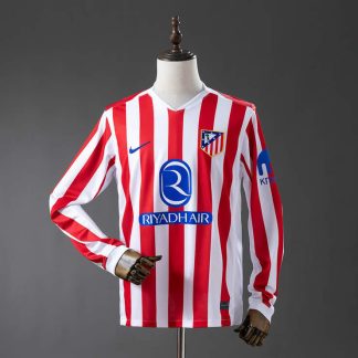 Atlético Madrid 2025/26 Hemmatröja Långärmad Fotbollströja Herr