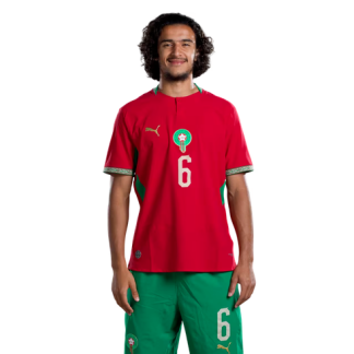 Ayyoub Bouaddi 6 Marocko VM 2026 Hemmaställ Herr