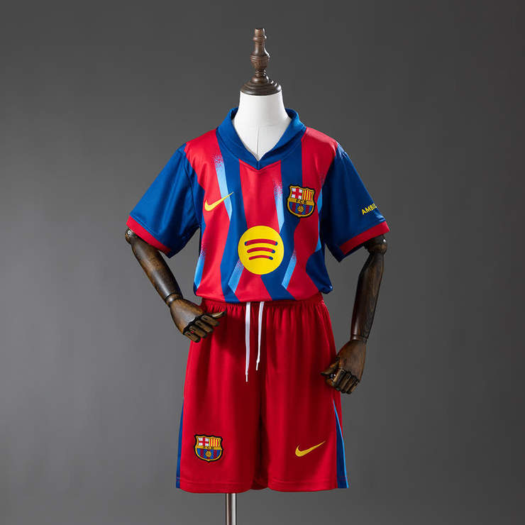 Barcelona 2025/26 Fjärdetröja Barn Fotbollsställ med Shorts
