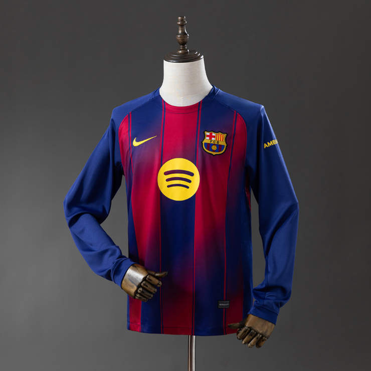 Barcelona 2025/26 Hemmatröja Långärmad Herr Fotbollströja