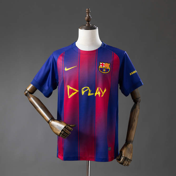 Barcelona 2025/26 x DPLAY Fotbollströja Herr Kortärmad