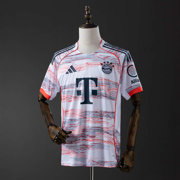 Bayern München 2025/26 Bortatröja Kortärmad Fotbollströja Herr