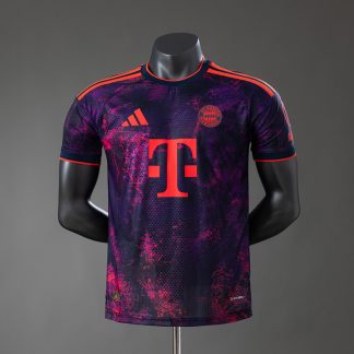 Bayern München 2026/27 Tredjetröja Spelarversion Herr Lila Marinblå och Röd Fotbollströja