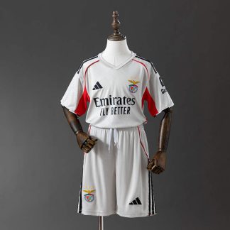 Benfica 2025/26 Bortaställ Barn Fotbollströja med Shorts