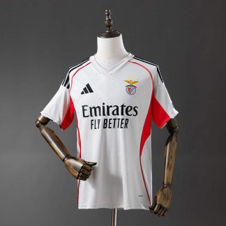 Benfica 2025/26 Bortatröja Kortärmad Fotbollströja Herr