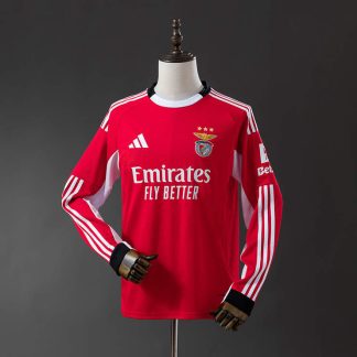 Benfica 2025/26 Hemmatröja Långärmad Fotbollströja Herr