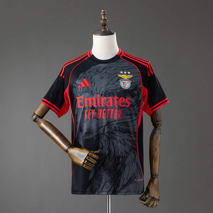 Benfica 2026/27 Special Edition Svart Röd Fotbollströja Herr