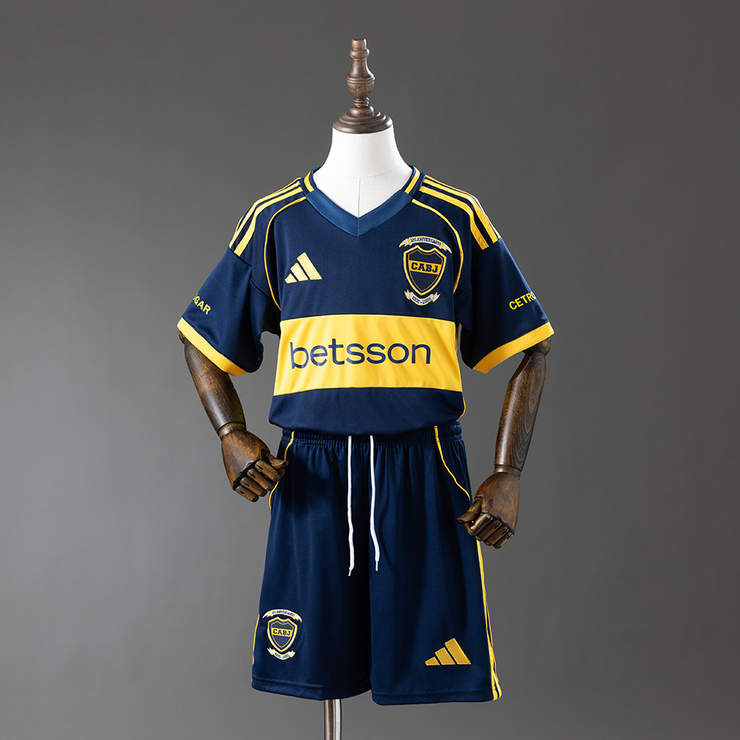 Boca Juniors 2025/26 Hemmaställ Barn Fotbollströja med Shorts