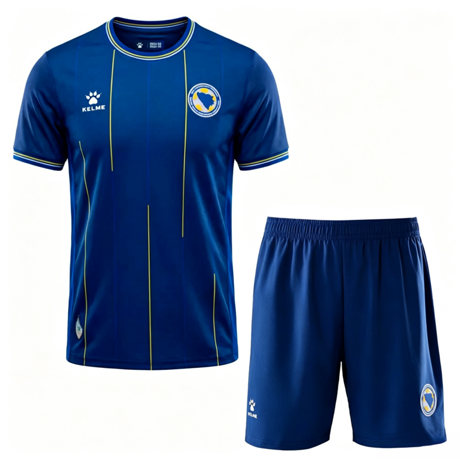 Bosnien och Hercegovina VM 2026 Hemmaställ Barn Fotbollströja med Shorts