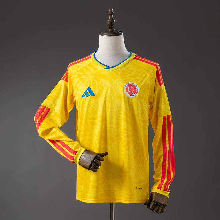 Colombia VM 2026 Hemmatröja Långärmad Fotbollströja Herr