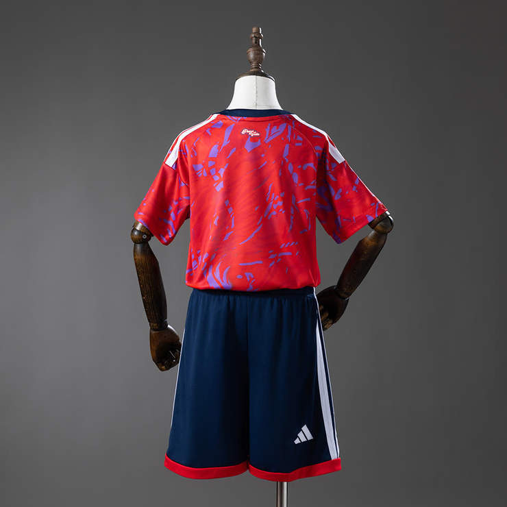 Costa Rica 2026/27 Hemmatröja Barn Fotbollströja med Shorts