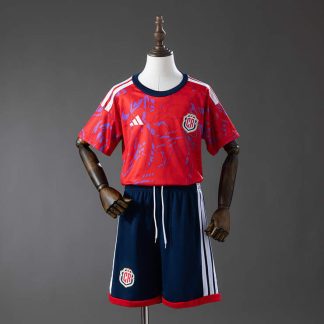 Costa Rica 2026/27 Hemmatröja Barn Fotbollströja med Shorts