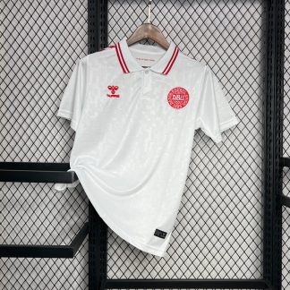 Danmark EM 2024 Vit Bortatröja Herr Fotbollströja