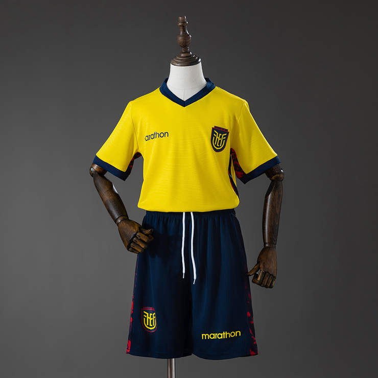Ecuador VM 2026 Hemmaställ Barn Fotbollströja med Shorts