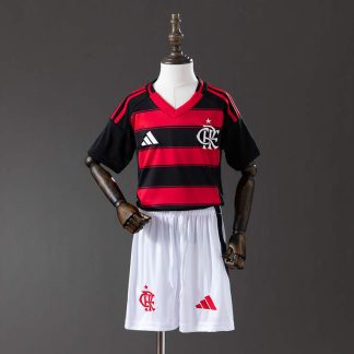 Flamengo 2025/26 Hemmaställ Barn Fotbollströja med Shorts