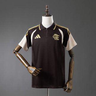 Flamengo 2026/27 Träningspikétröja Brun Herr Fotbollströja