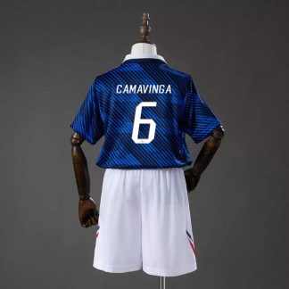 Frankrike VM 2026 Hemmaställ Barn Eduardo Camavinga 6 Fotbollströja Set