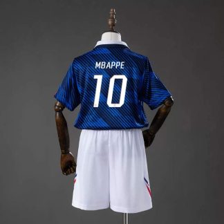 Frankrike VM 2026 Hemmaställ Barn Kylian Mbappé 10 Fotbollströja Set
