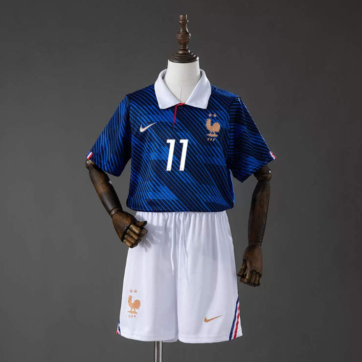 Frankrike VM 2026 Hemmaställ Barn Michael Olise 11 Fotbollströja Set