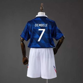Frankrike VM 2026 Hemmaställ Barn Ousmane Dembélé 7 Fotbollströja Set