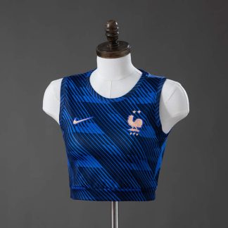 Frankrike VM 2026 Hemmatröja Crop Top – Fotbollslinne Dam