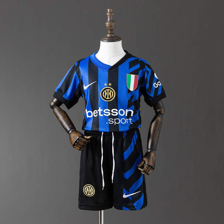 Inter Milan 2024/25 Hemmaställ Barn Fotbollströja med Shorts