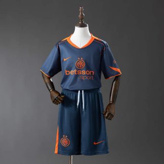 Inter Milan 2025/26 Tredjeställ Barn Fotbollströja med Shorts