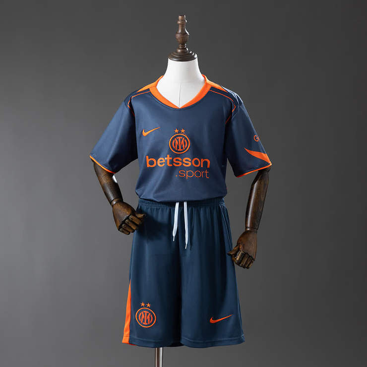 Inter Milan 2025/26 Tredjeställ Barn Fotbollströja med Shorts