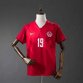 Kanada VM 2026 Hemmatröja Alphonso Davies 19 Kortärmad Fotbollströja Herr