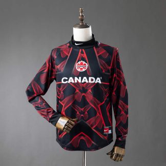 Kanada VM 2026 Målvaktströja Långärmad Svart Röd Fotbollströja Herr