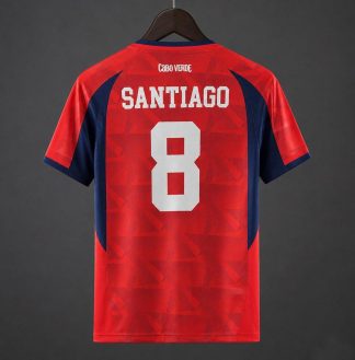 Kap Verde VM 2026 Målvaktströja Santiago 8 Vinröd Fotbollströja Herr