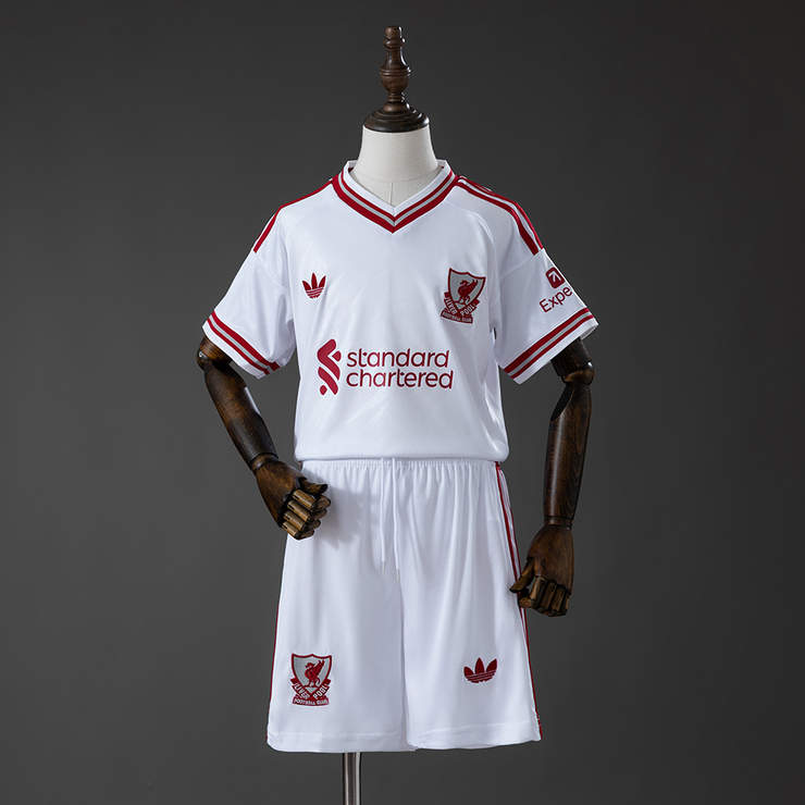 Liverpool 2026/27 Bortaställ Barn Fotbollströja Set med Shorts