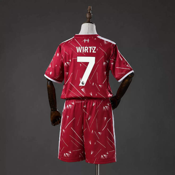 Liverpool 2026/27 Hemmatröja Florian Wirtz 7 Barn Fotbollströja Set