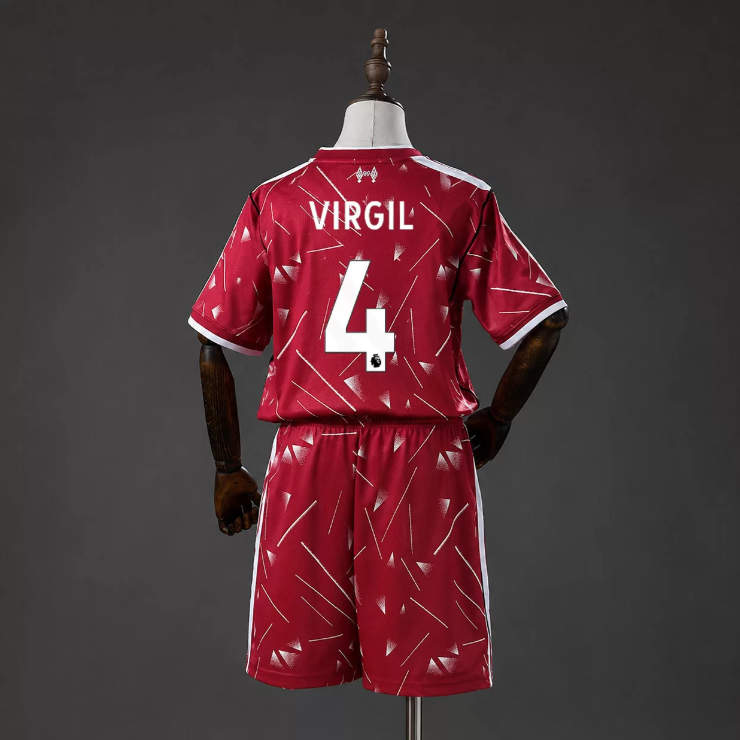 Liverpool 2026/27 Hemmatröja Virgil van Dijk 4 Barn Fotbollströja Set