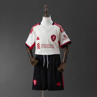 Liverpool FC 2025/26 Bortaställ Barn Fotbollströja med Shorts