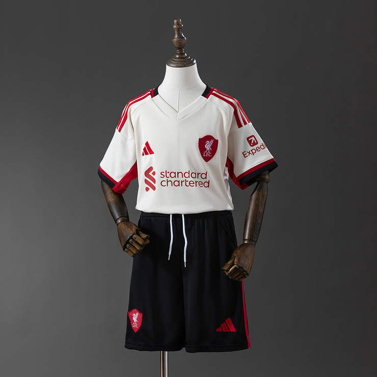 Liverpool FC 2025/26 Bortaställ Barn Fotbollströja med Shorts