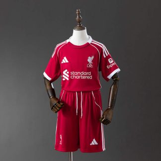 Liverpool FC 2025/26 Hemmaställ Barn Fotbollströja med Shorts