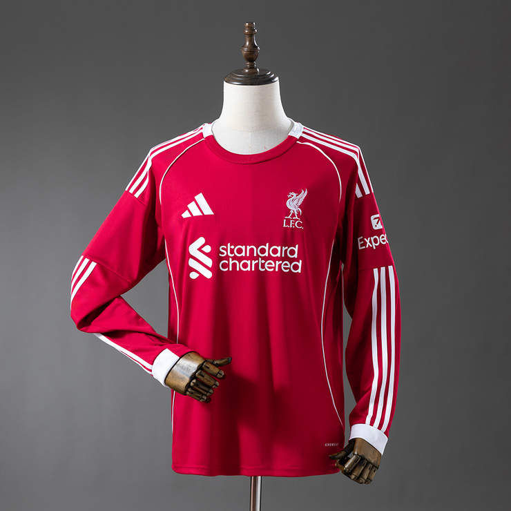 Liverpool FC 2025/26 Hemmatröja Långärmad Fotbollströja Herr