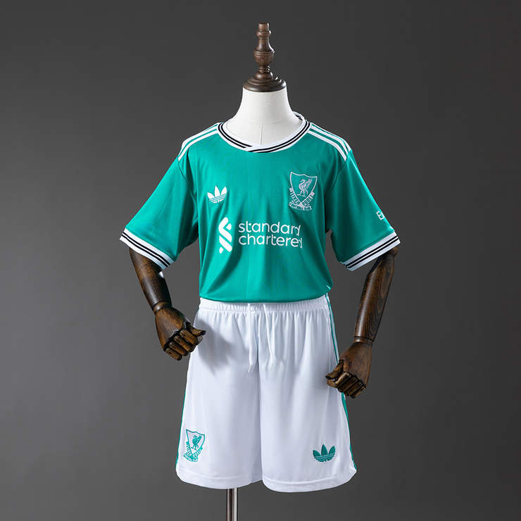 Liverpool FC 2025/26 Tredjeställ Barn Fotbollströja med Shorts