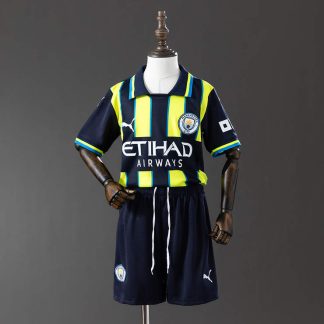 Manchester City 2024/25 Bortaställ Barn Fotbollströja Set
