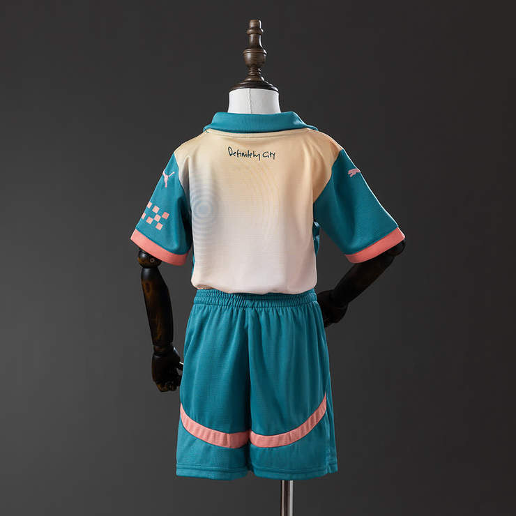 Manchester City 2024/25 Fjärdeställ Barn Fotbollströja Set