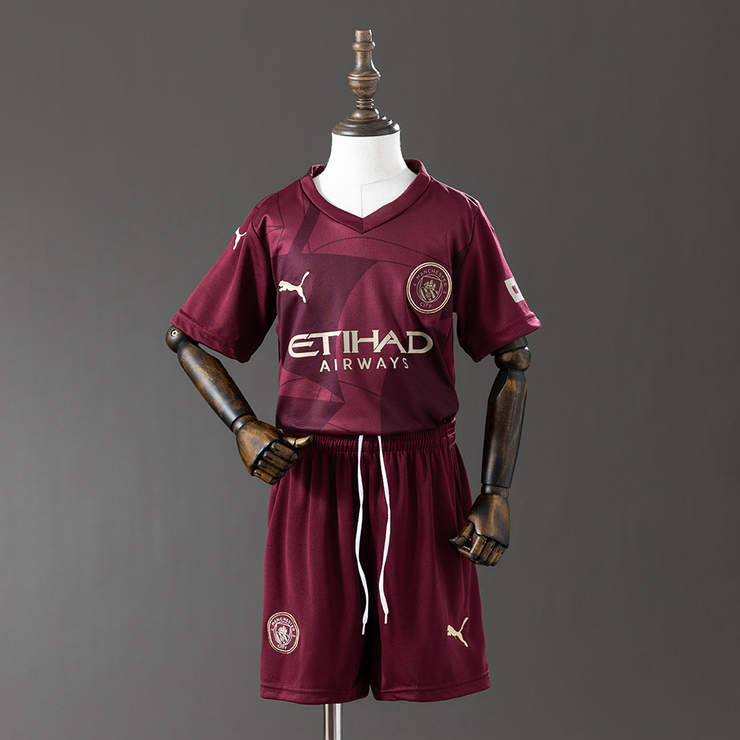 Manchester City 2024/25 Tredjeställ Barn Fotbollströja Set