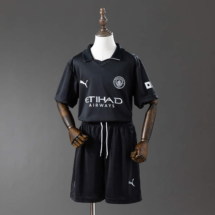 Manchester City 2025/26 Bortaställ Barn Fotbollströja Set