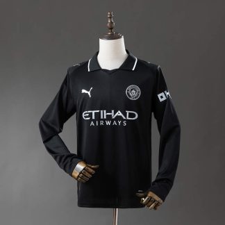 Manchester City 2025/26 Bortatröja Långärmad Fotbollströja Herr