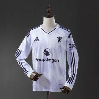 Manchester United 2025/26 Bortatröja Långärmad Fotbollströja Herr