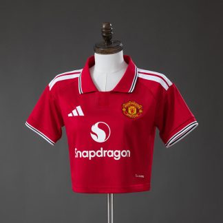 Manchester United 2026/27 Hemmatröja Dam Crop Top Fotbollströja